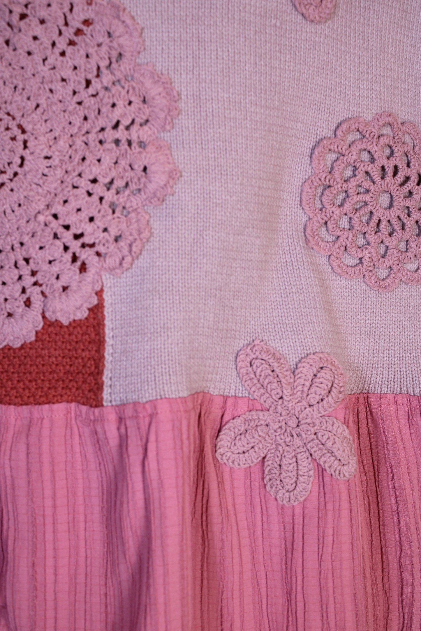 Posy Patch Ruffle Knit Top