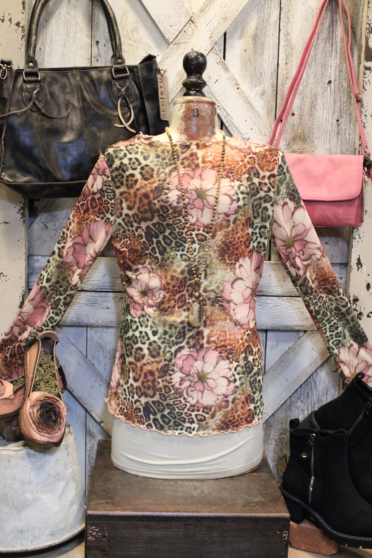 Fierce Floral Mesh Top