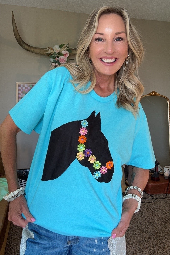 FGO Giddy-Up Garden Applique T-shirt