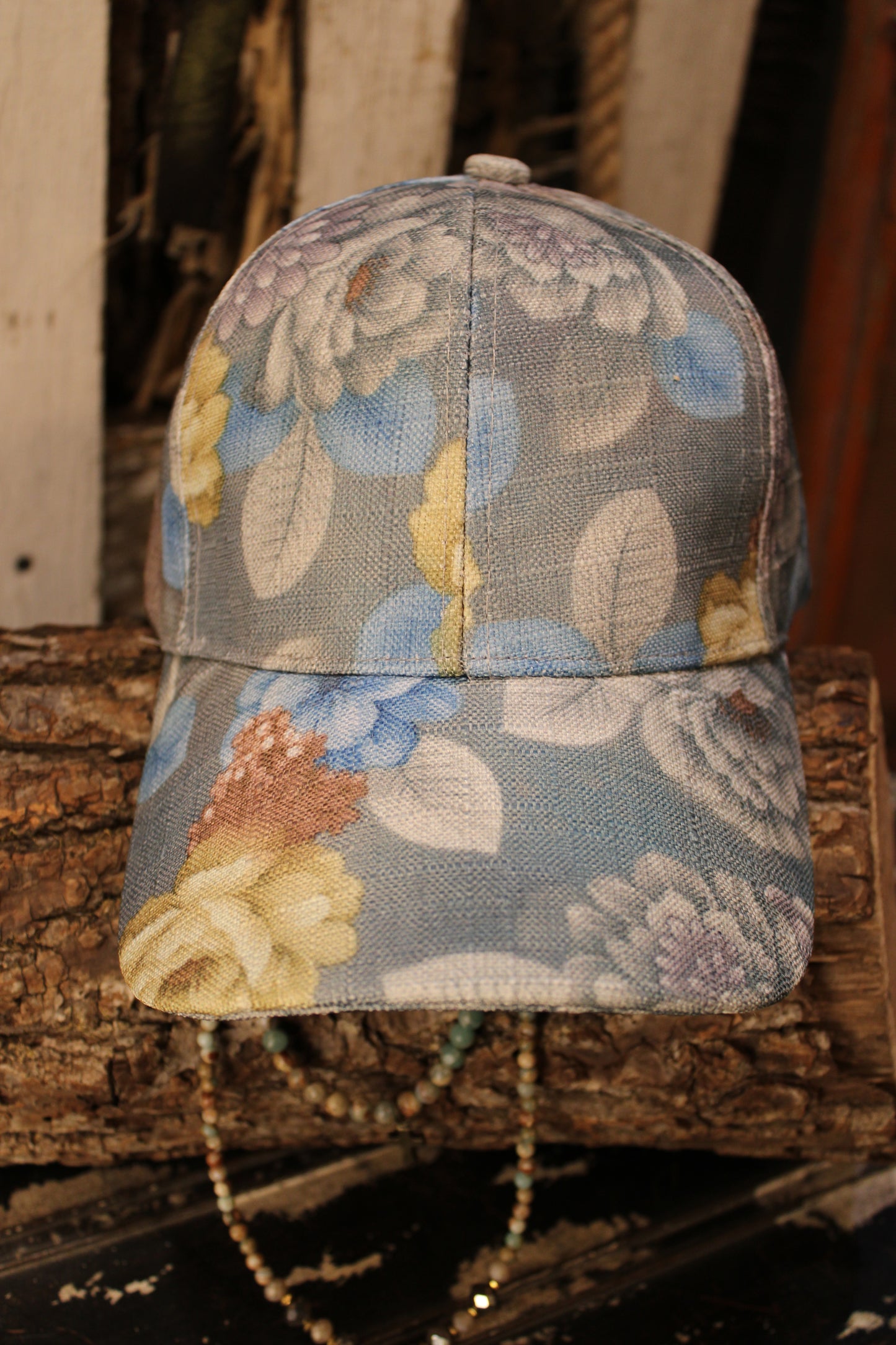 Flowers Above Ball Cap