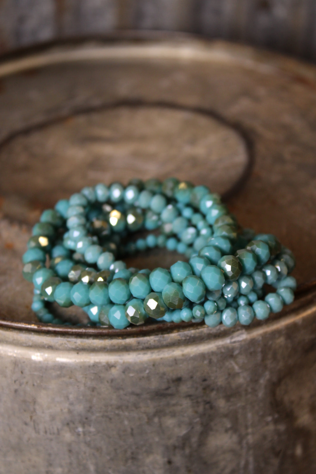 Sparkle And Shine Sea Green Bracelet Set