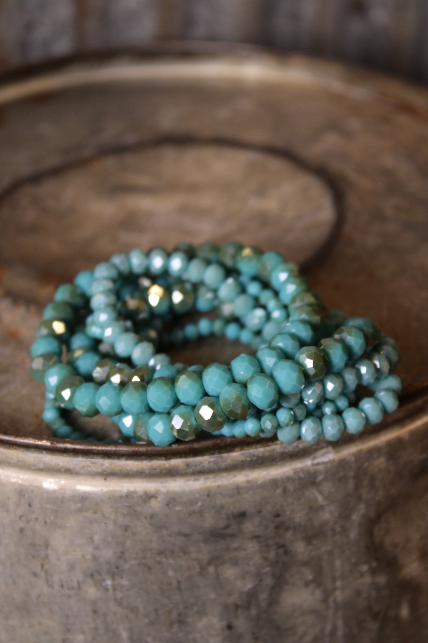 Sparkle And Shine Sea Green Bracelet Set