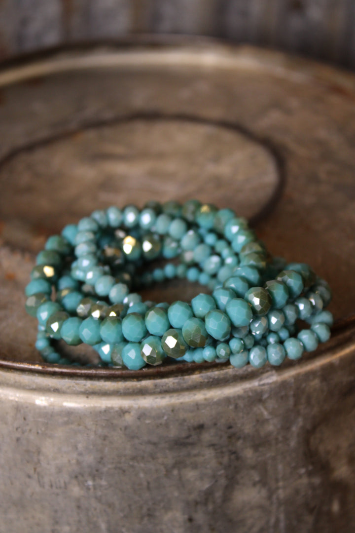 Sparkle And Shine Sea Green Bracelet Set