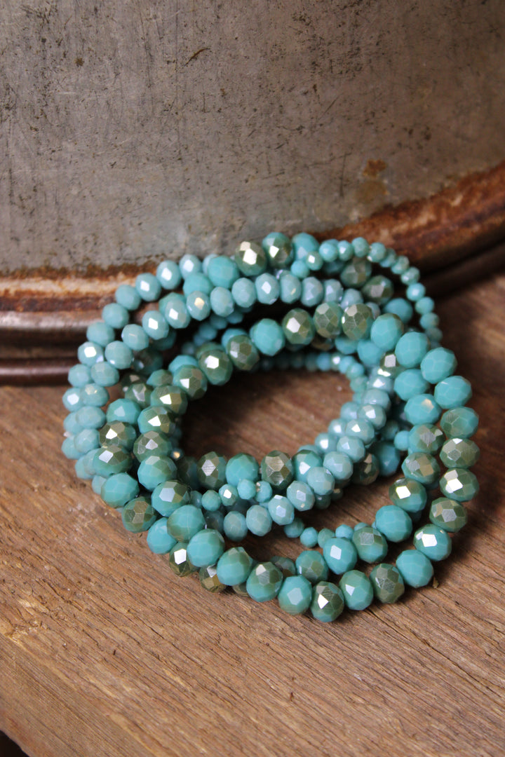 Sparkle And Shine Sea Green Bracelet Set