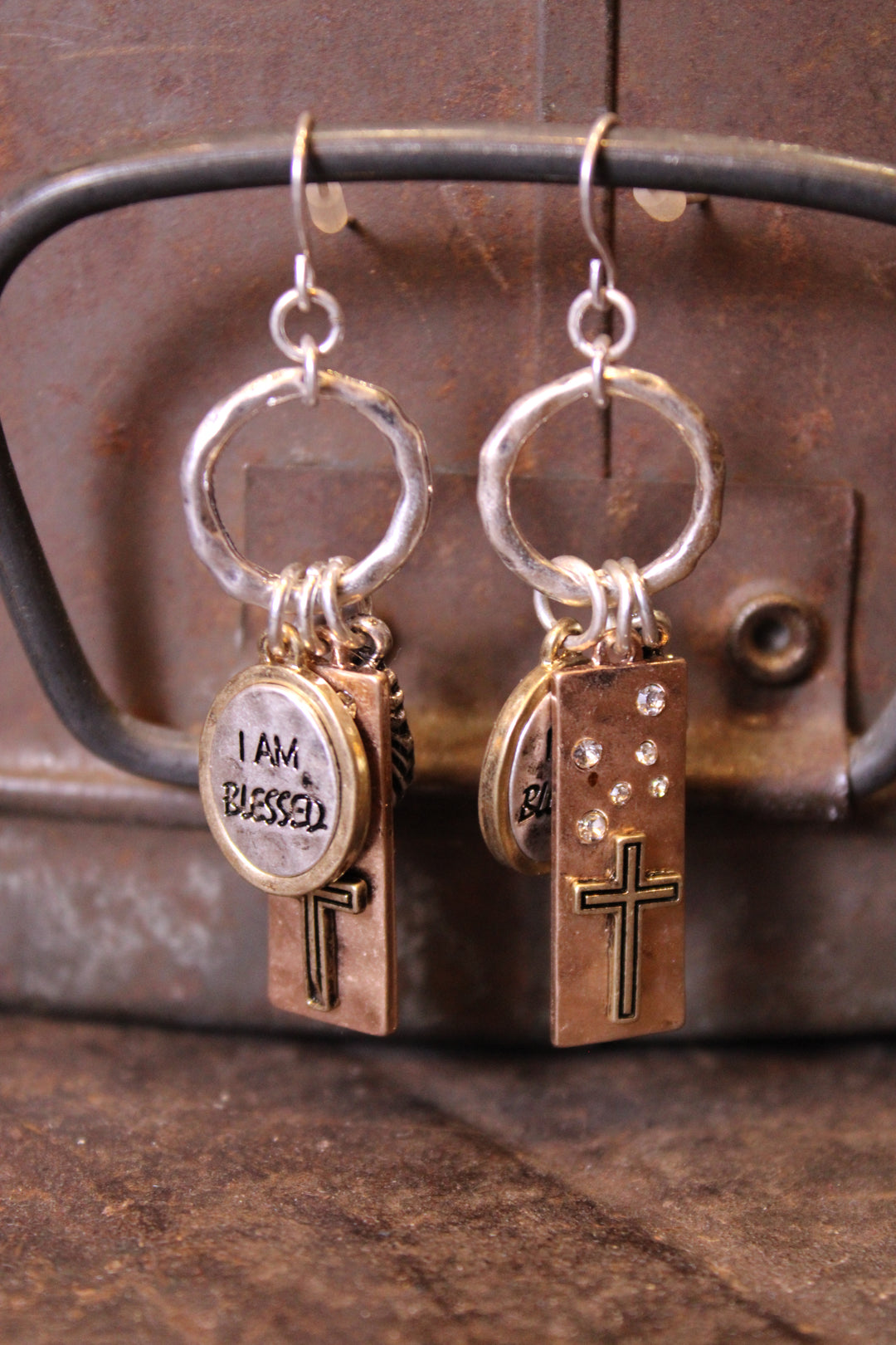 Mixed Metal Mercy Earrings