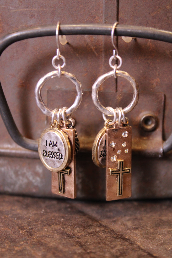 Mixed Metal Mercy Earrings