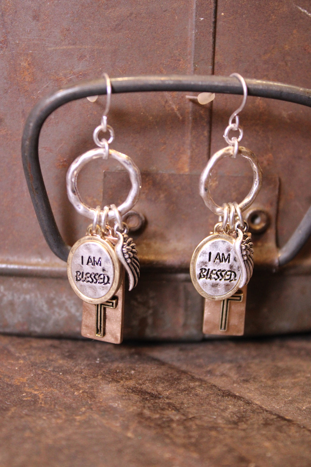 Mixed Metal Mercy Earrings