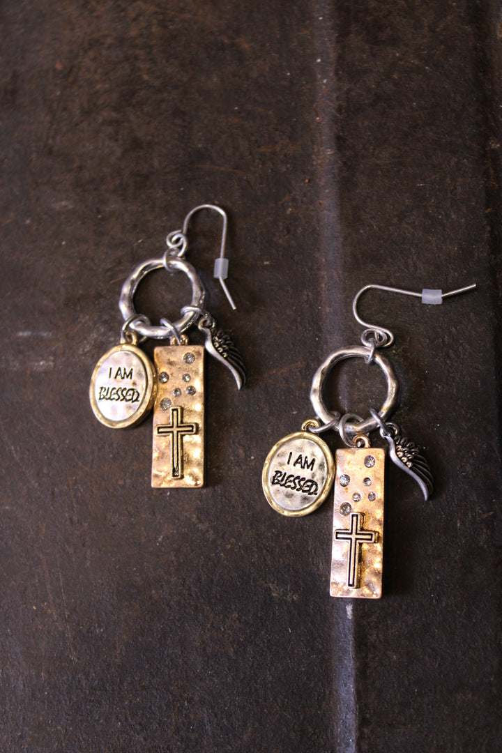 Mixed Metal Mercy Earrings