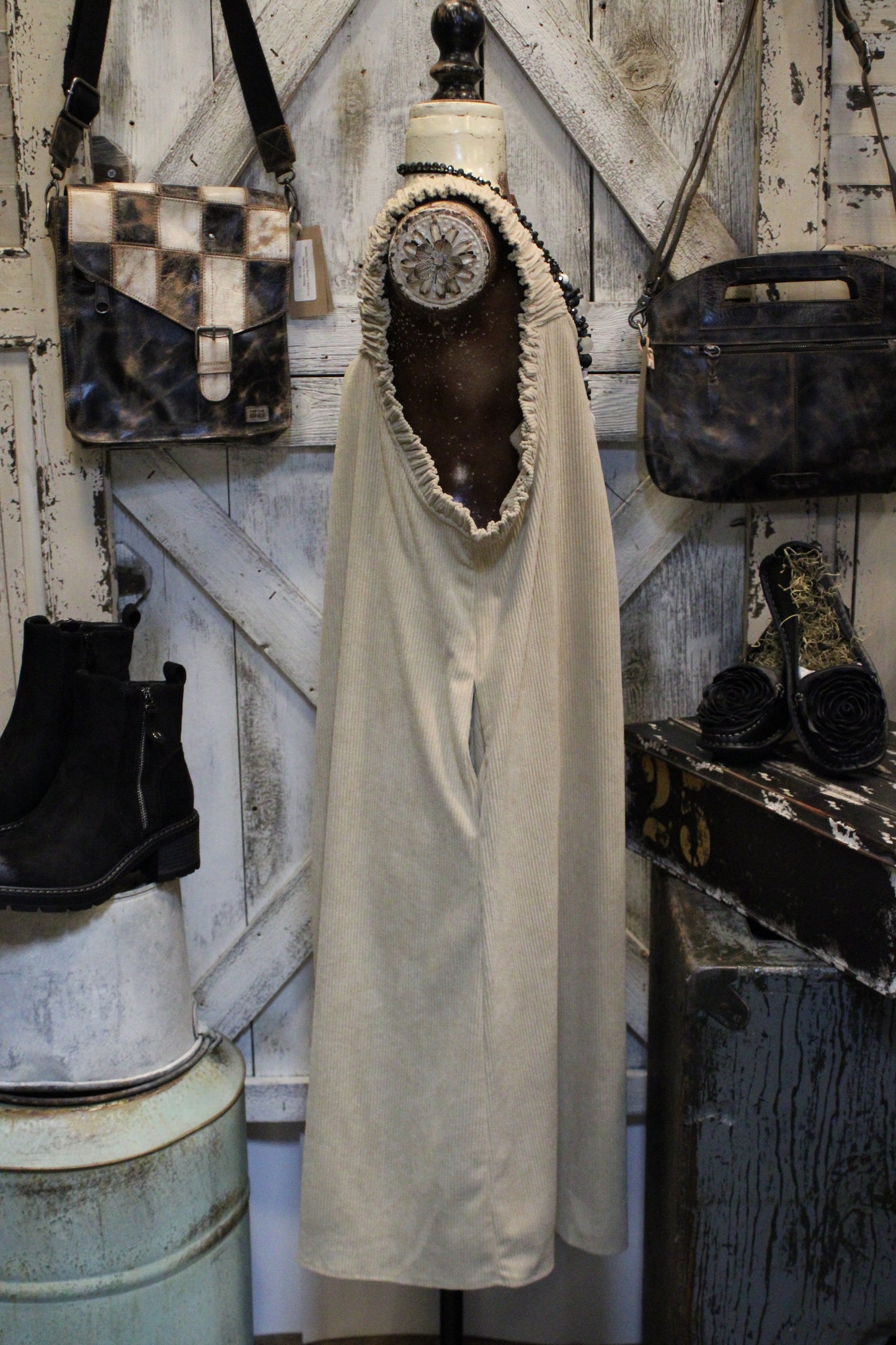 Toffee Trails Corduroy Dress