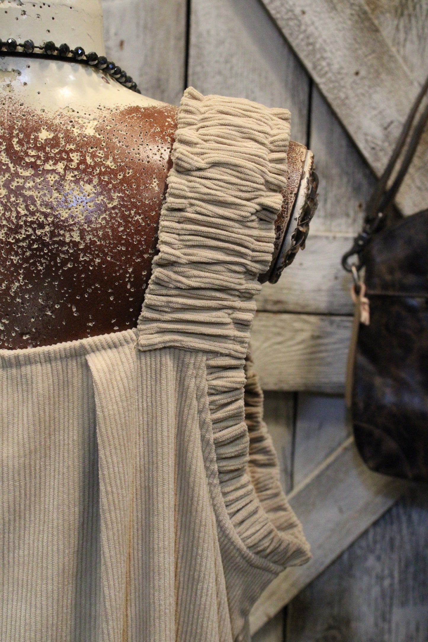 Toffee Trails Corduroy Dress