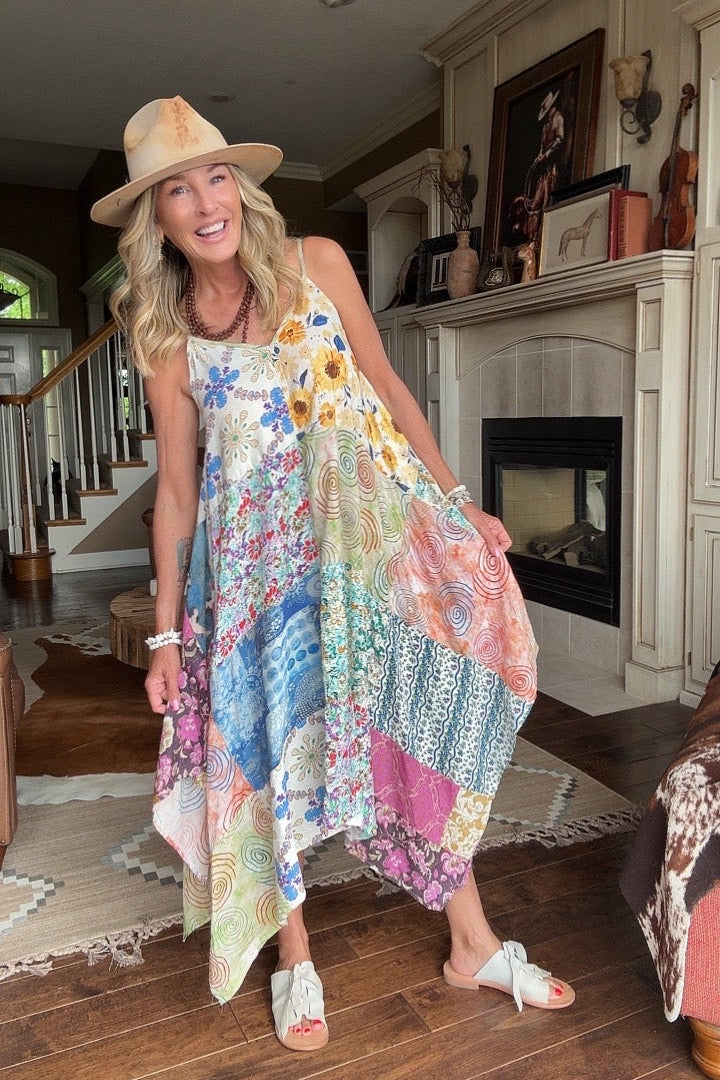 Wanderlust Patchwork Tank Dress