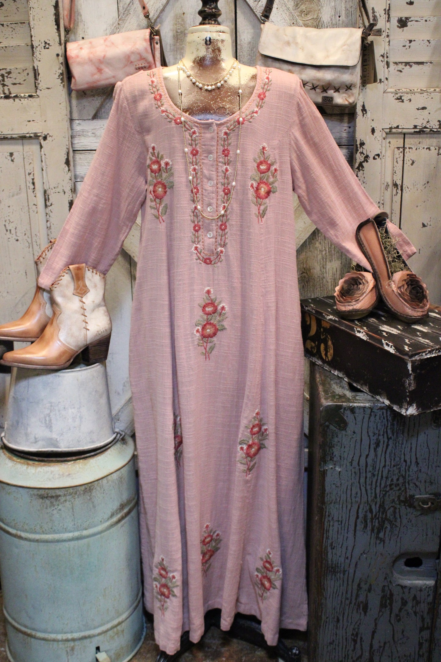 Rosy Ridge Cotton Dress