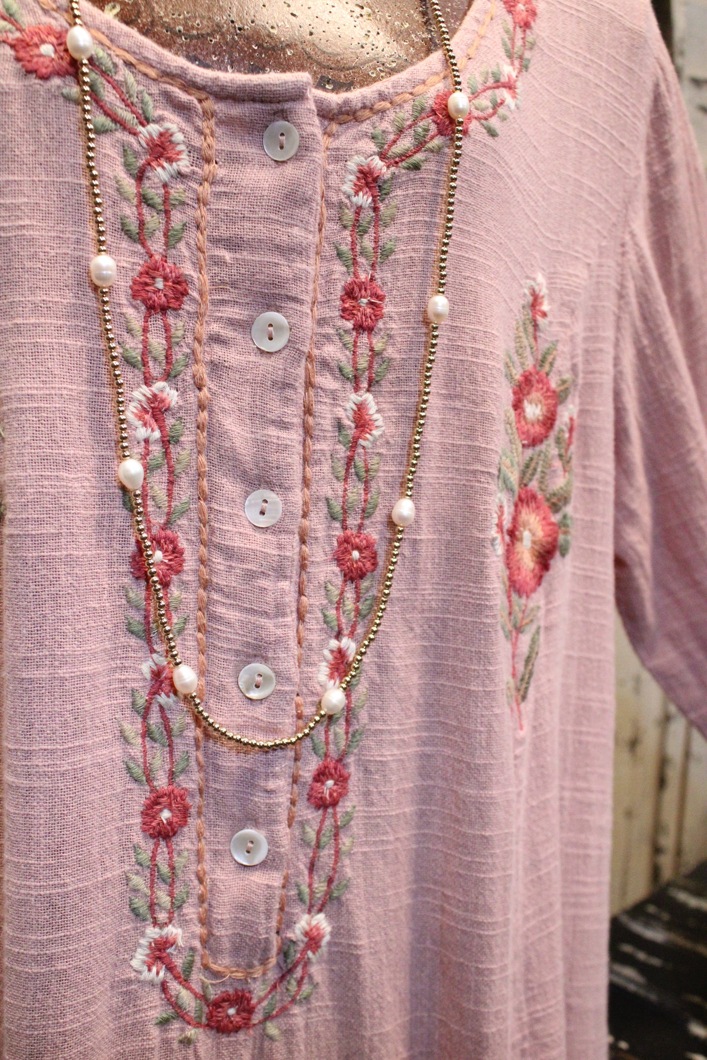 Rosy Ridge Cotton Dress