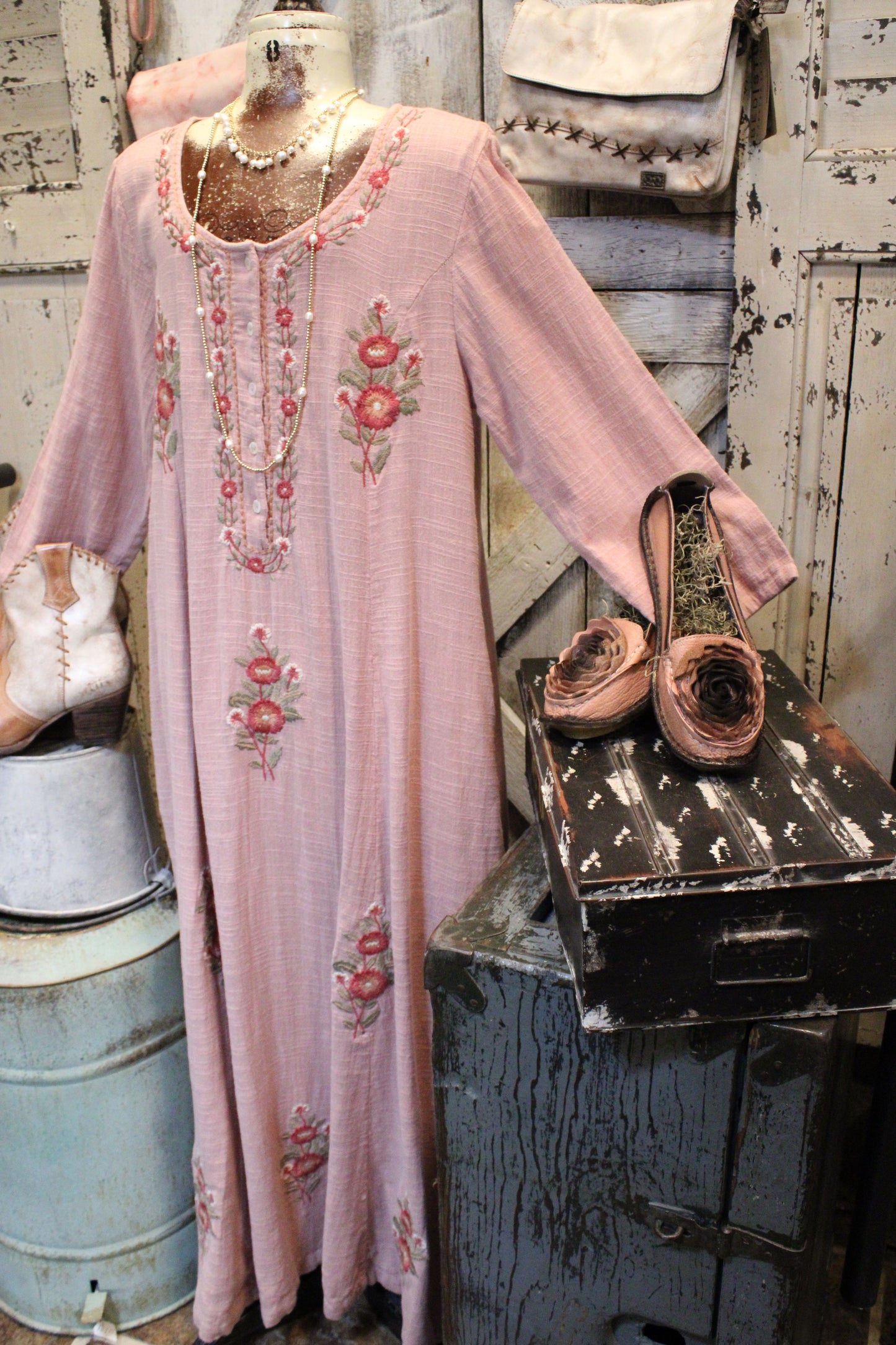 Rosy Ridge Cotton Dress