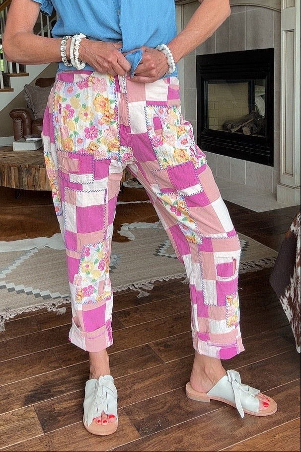 Blossom Bear Checked Pants