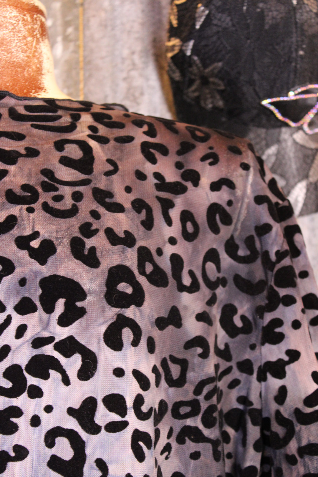 Black Leopard Mesh Casual