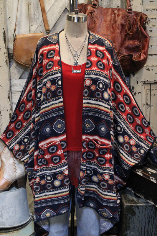 Aztec Geo Kimono