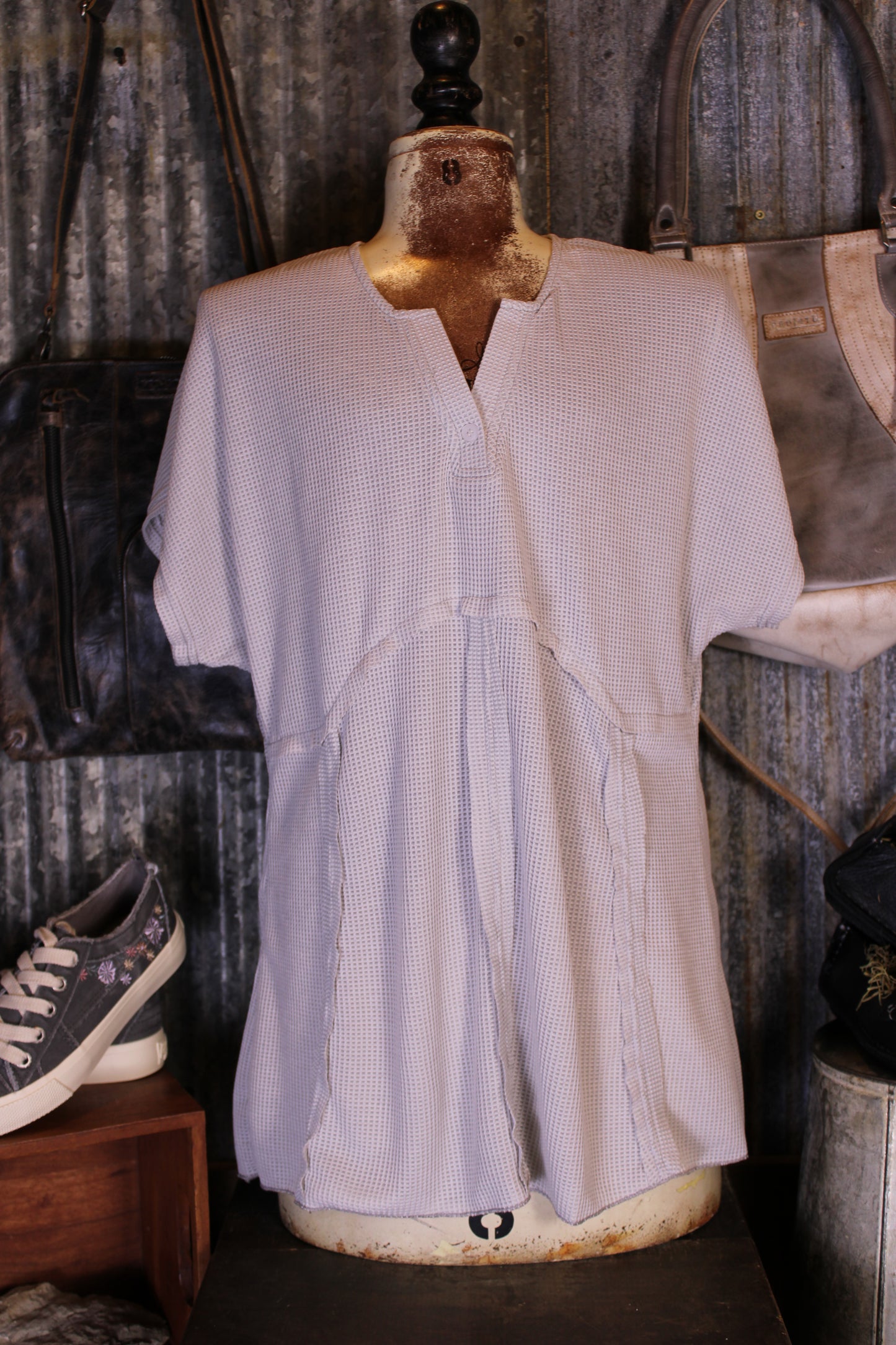 Silver Birch Waffle Knit Top