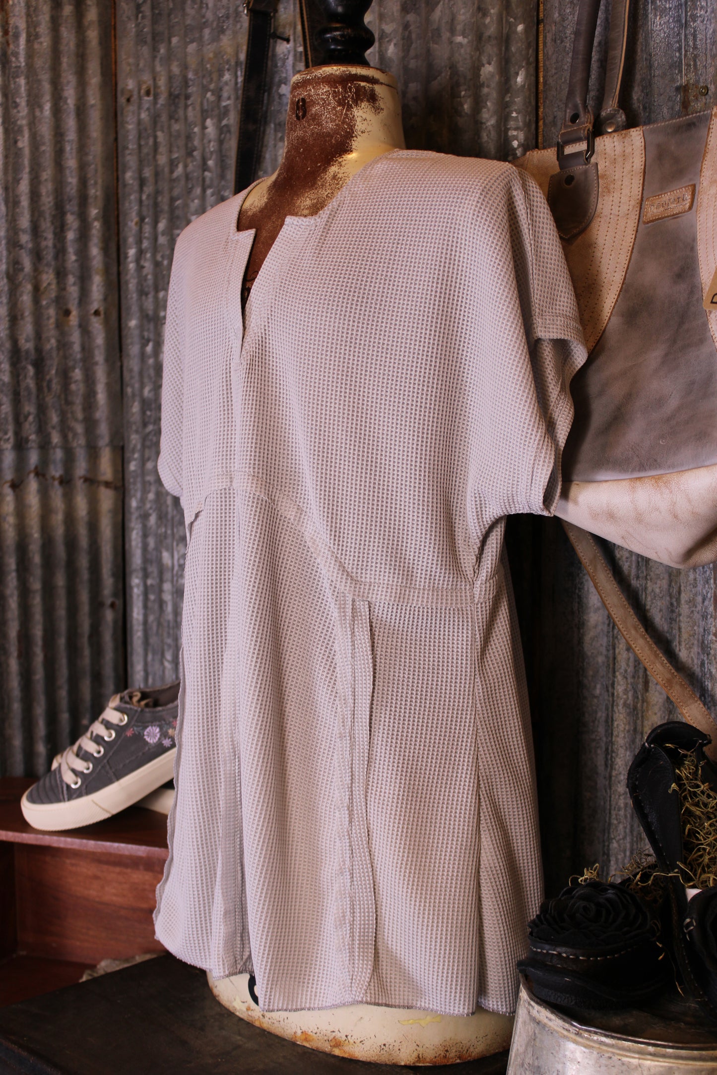 Silver Birch Waffle Knit Top