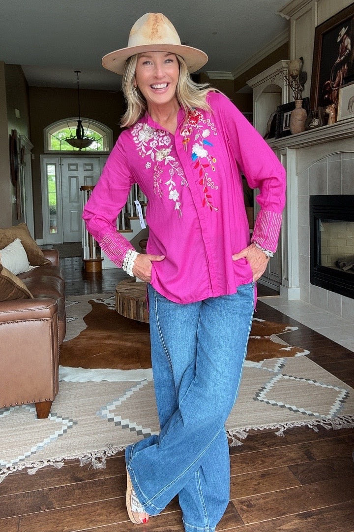 Fuchsia Haze Cotton Tunic