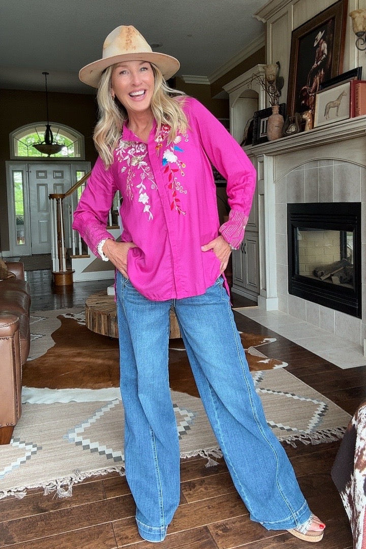 Fuchsia Haze Cotton Tunic