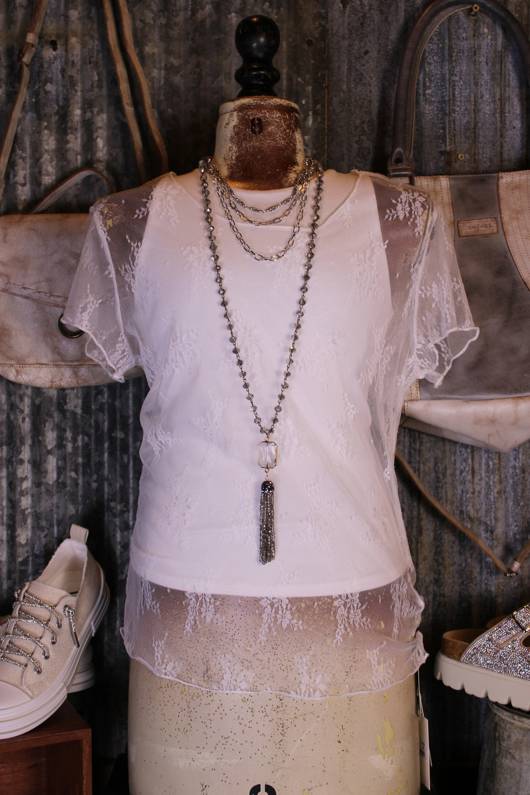 Desert Lily Mesh Top
