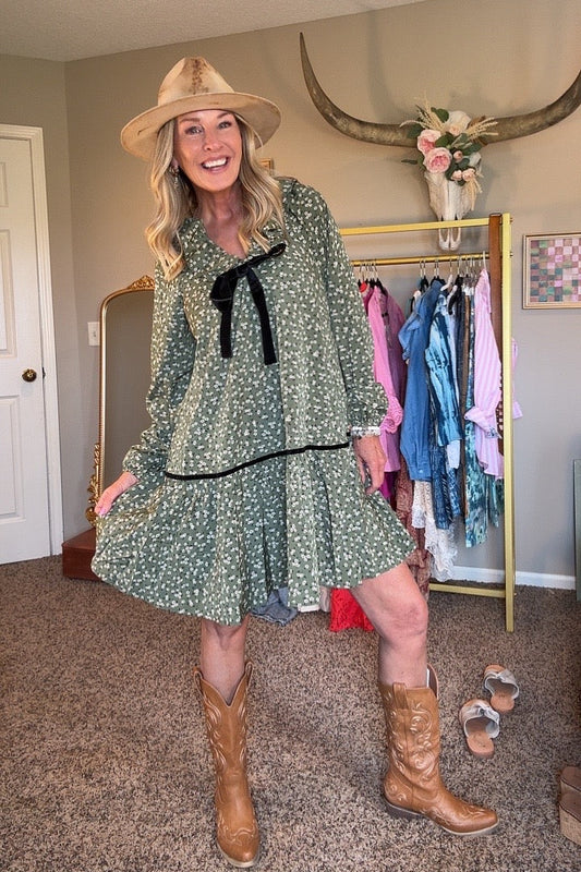 Kensington Olive Dress