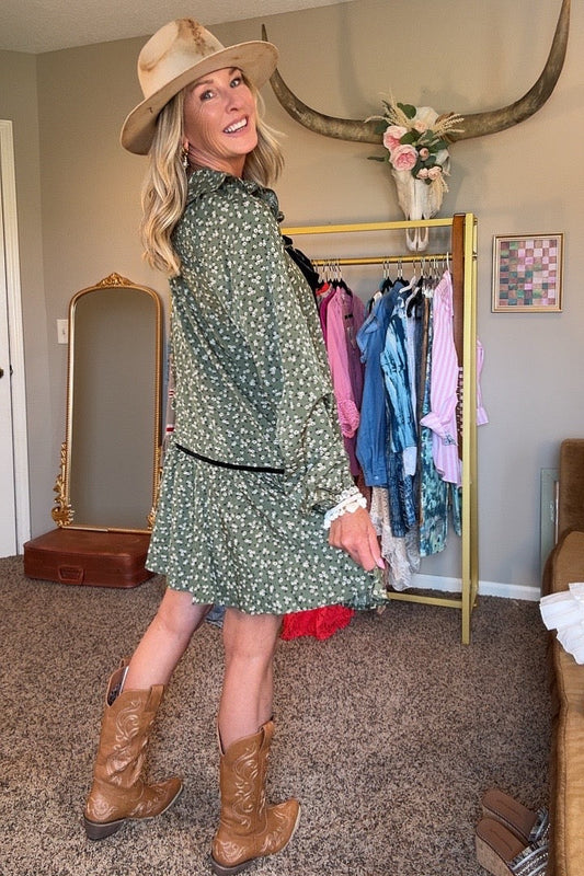 Kensington Olive Dress