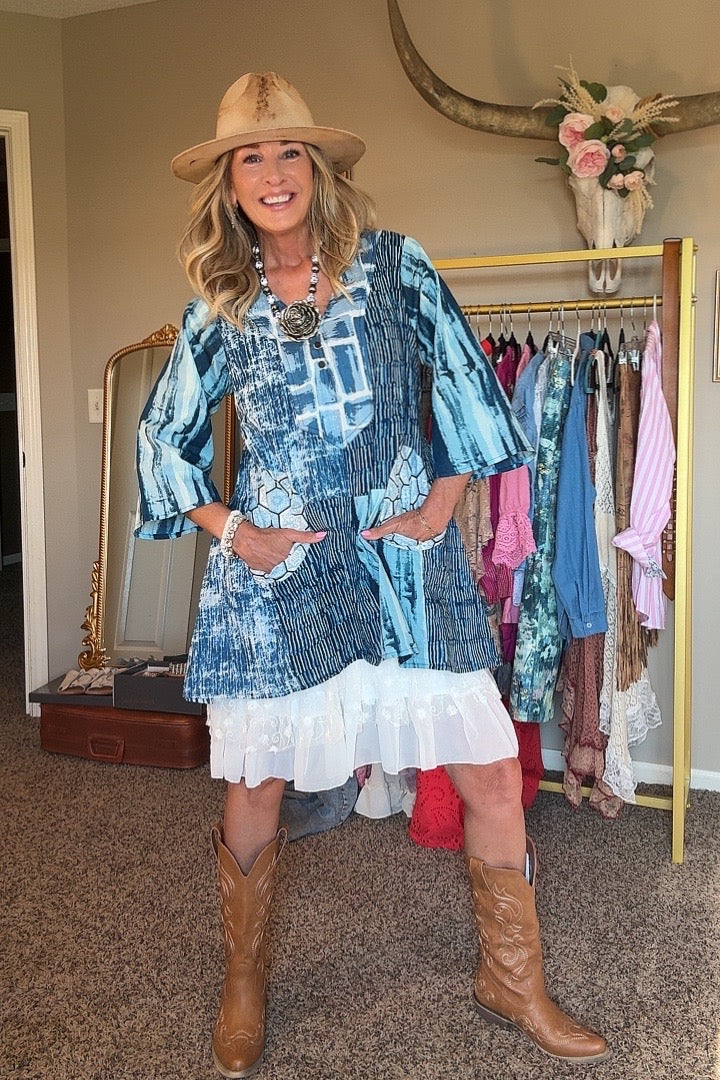 Ocean Whisper Cotton Tunic
