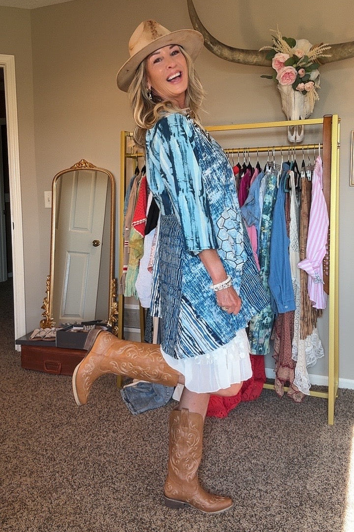 Ocean Whisper Cotton Tunic