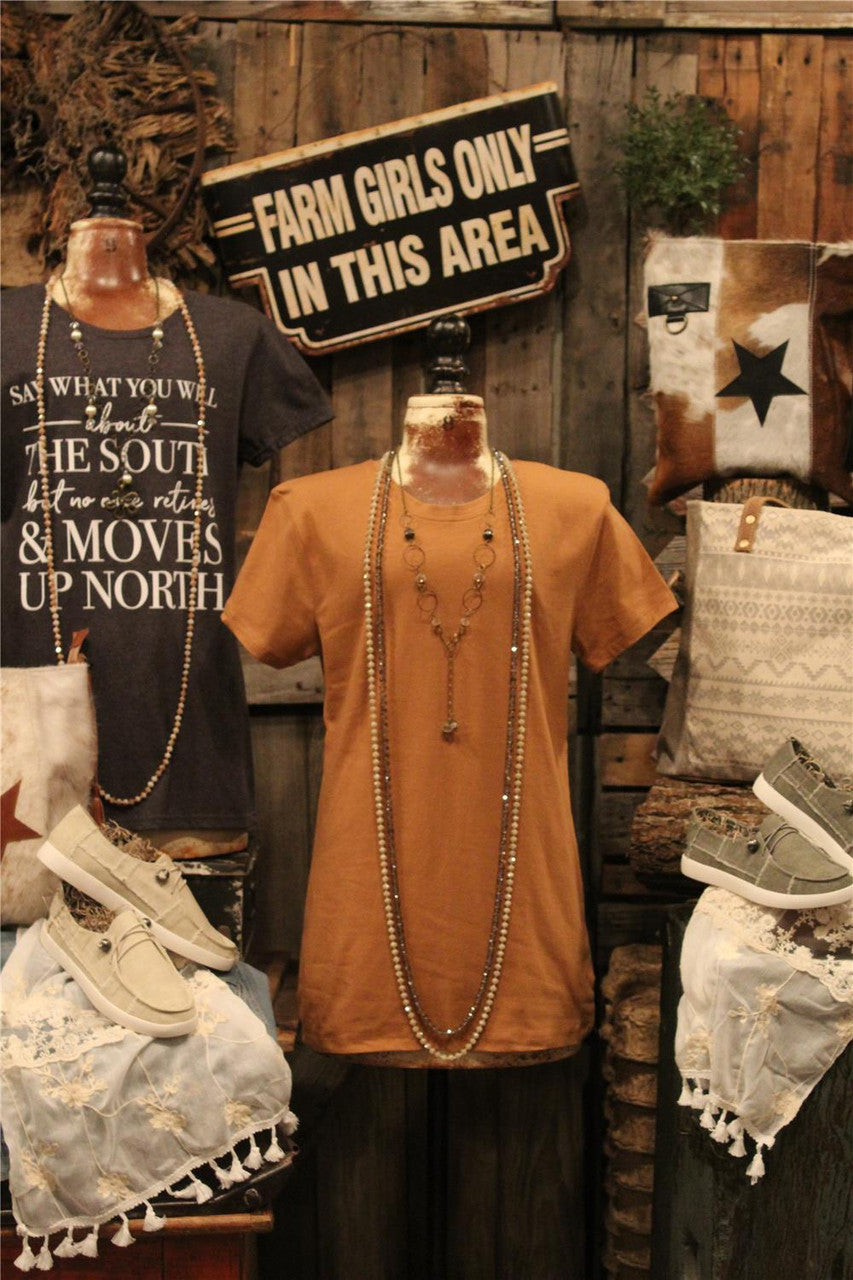 Tan Basic T-shirt