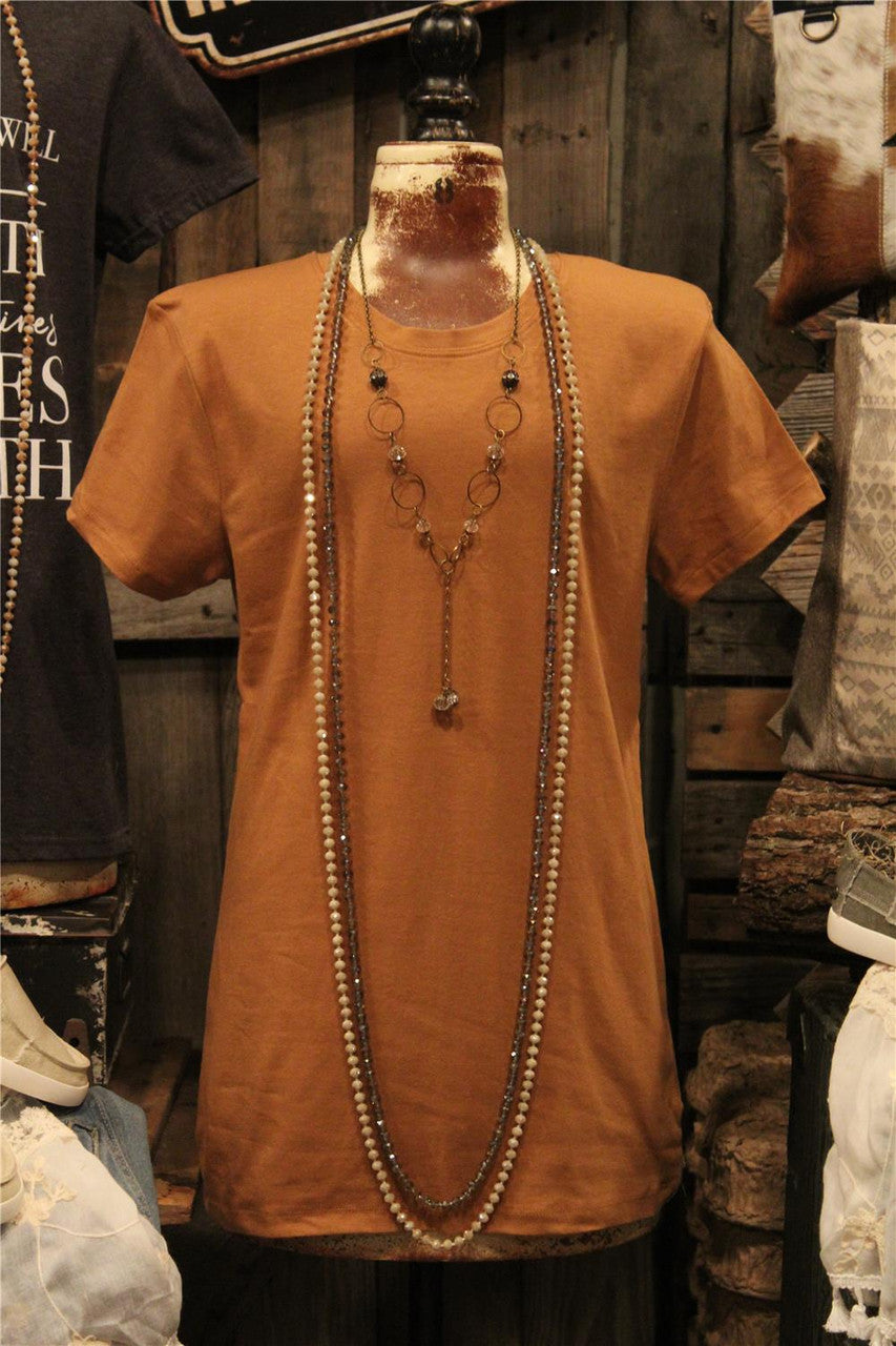 Tan Basic T-shirt