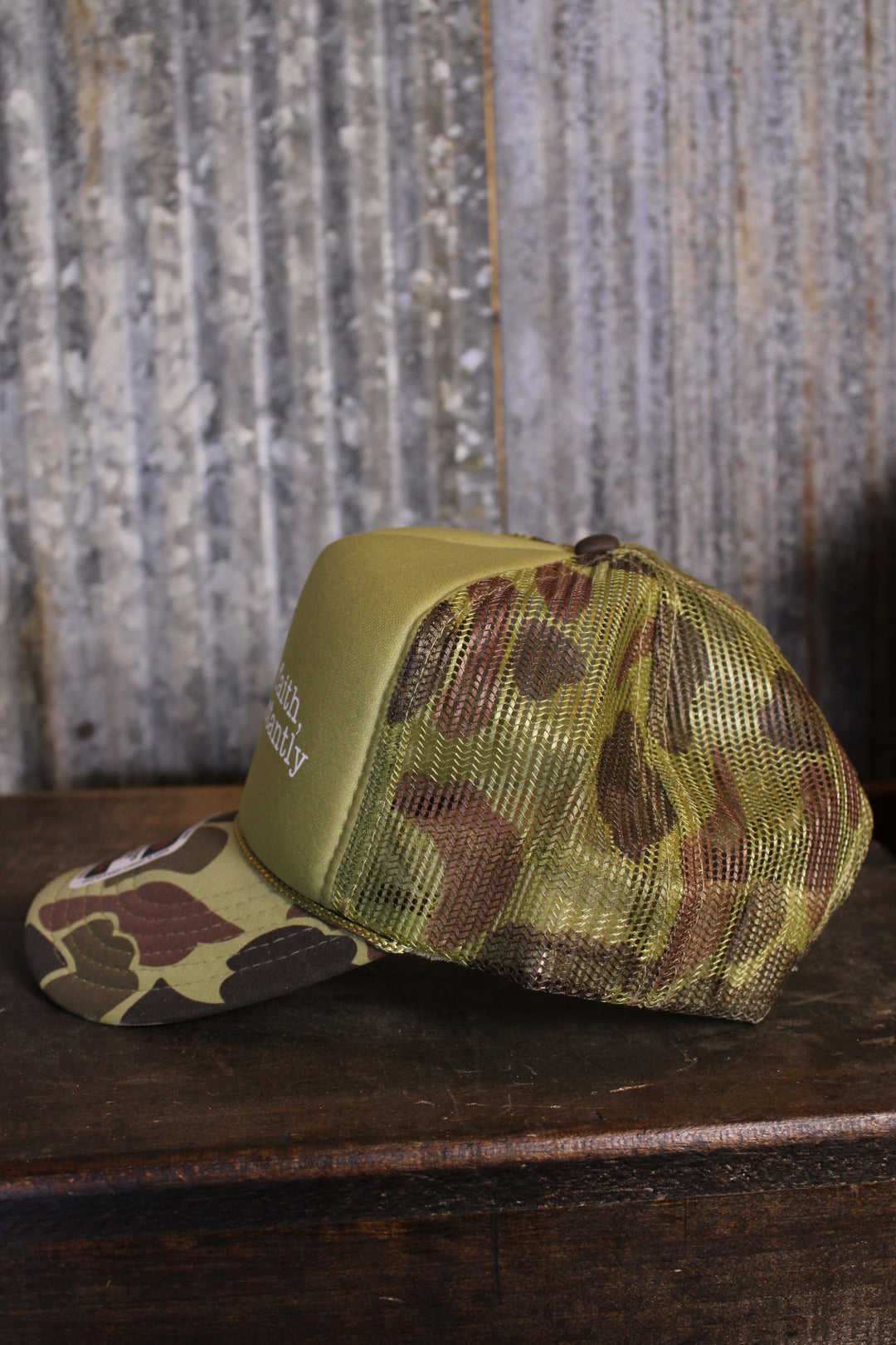 Walking By Faith Tripping Constantly Trucker Hat