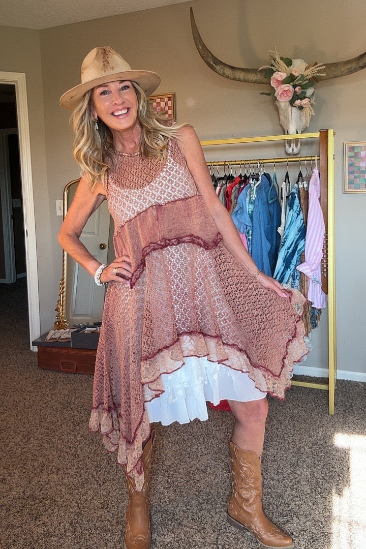 Coastal Crochet Cotton Dress