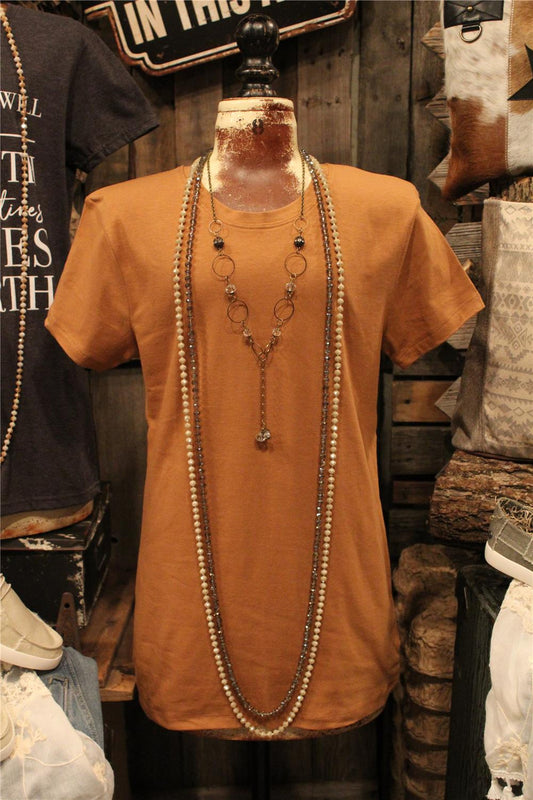 Tan Basic T-shirt