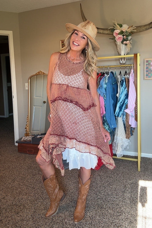 Coastal Crochet Cotton Dress