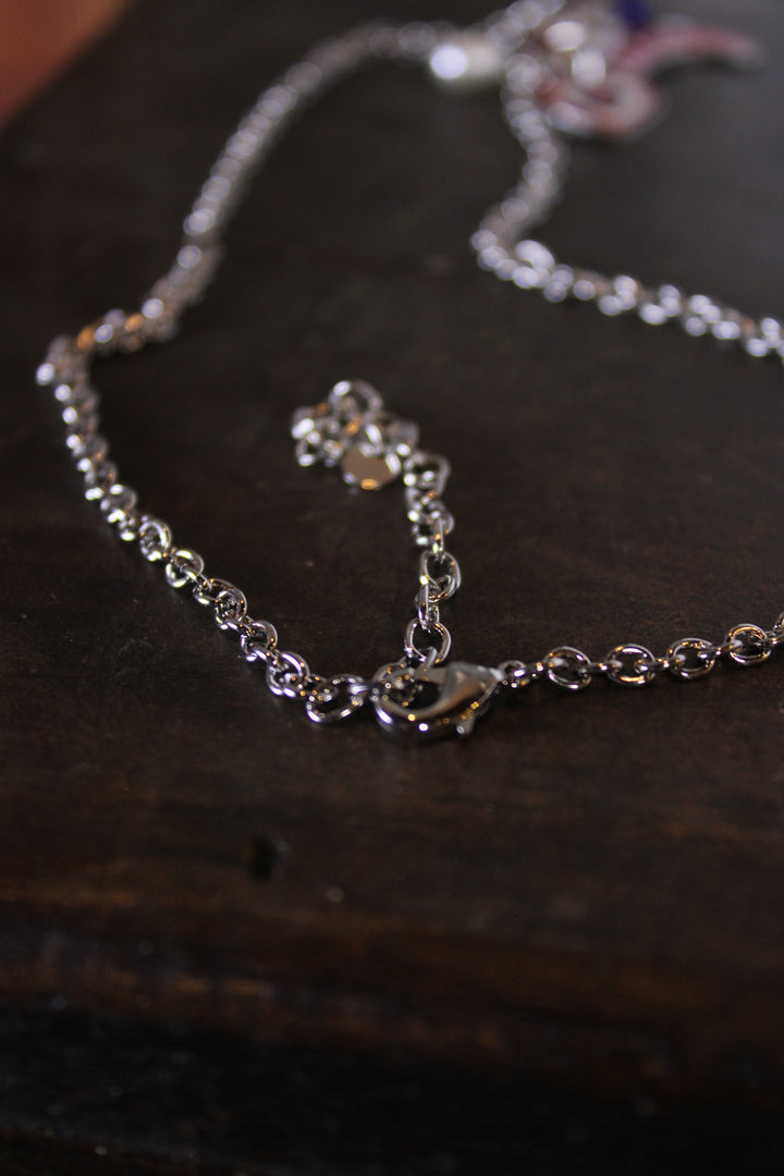 Boots, Bows, And Liberty Silver Necklace