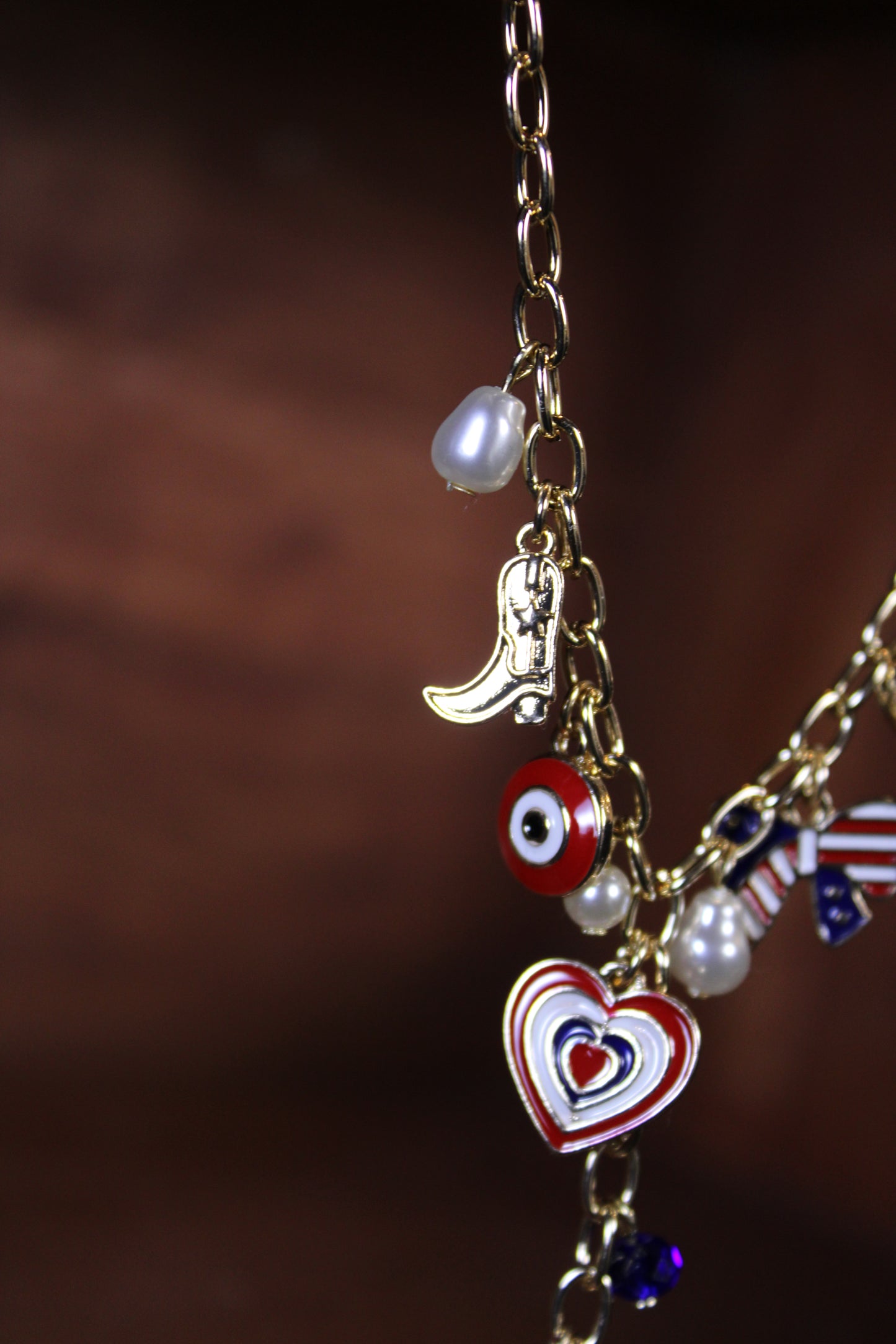 Boots, Bows, And Liberty Necklace