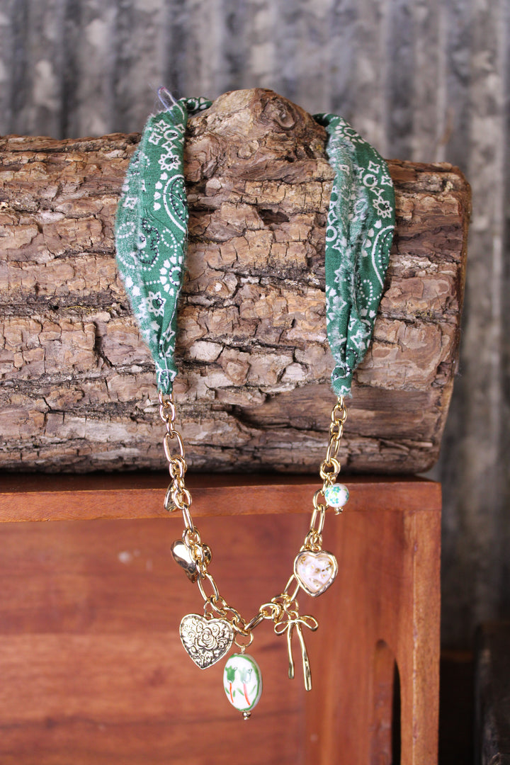 Emerald Isle Scarf Charm Necklace