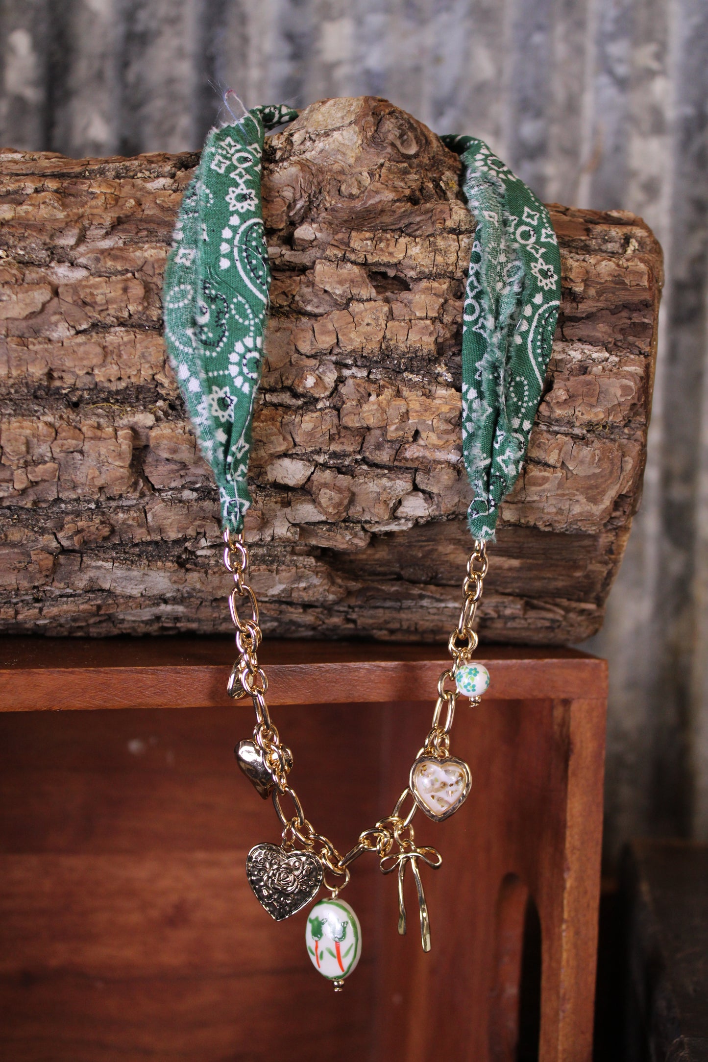 Emerald Isle Scarf Charm Necklace