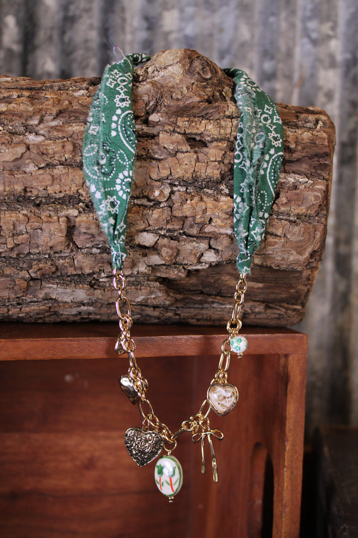Emerald Isle Scarf Charm Necklace