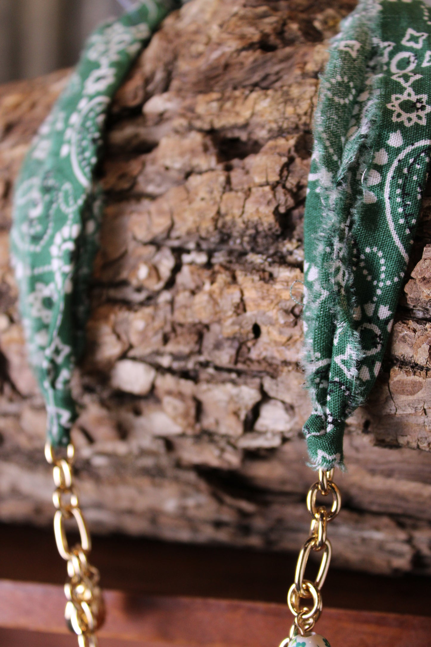 Emerald Isle Scarf Charm Necklace
