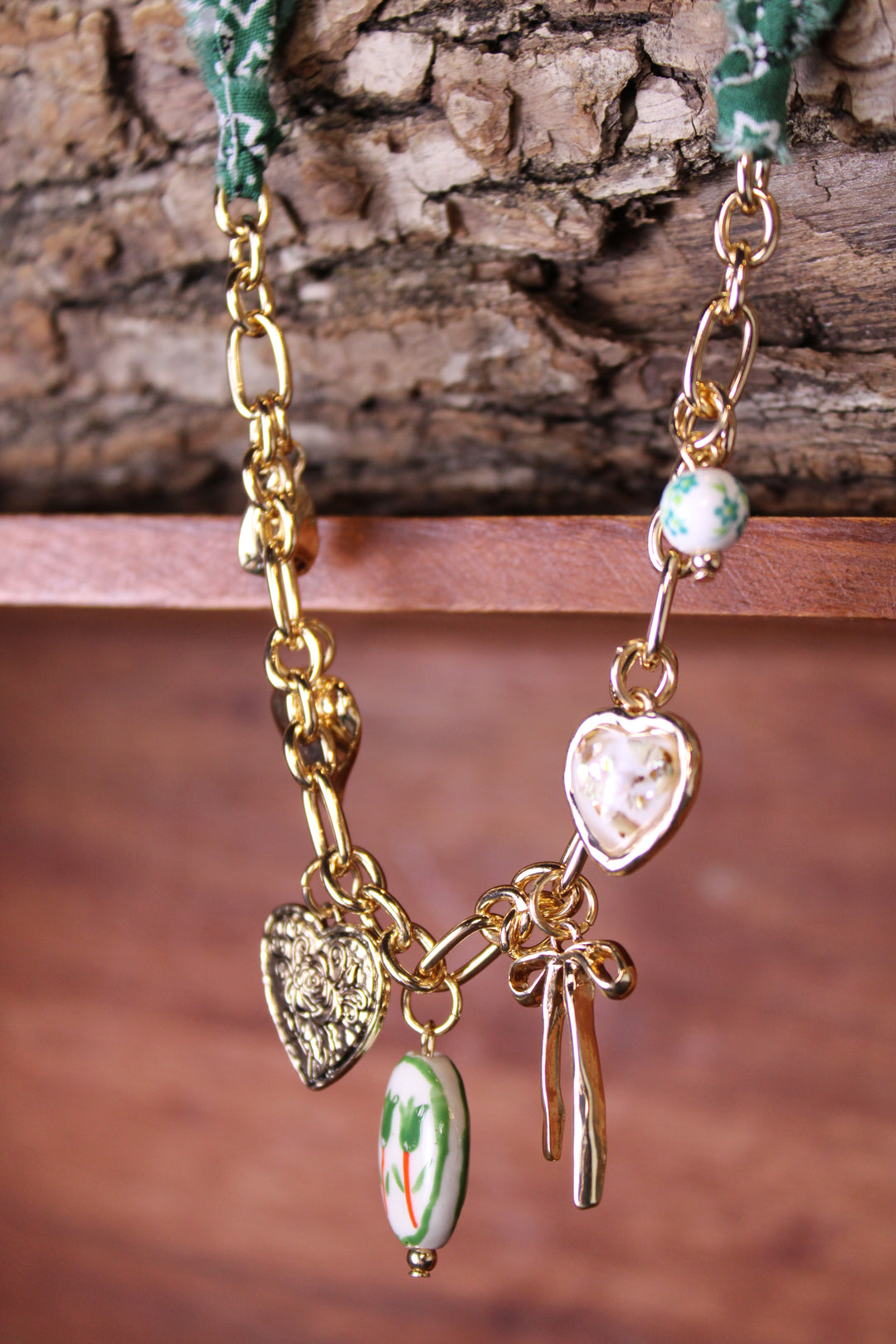 Emerald Isle Scarf Charm Necklace