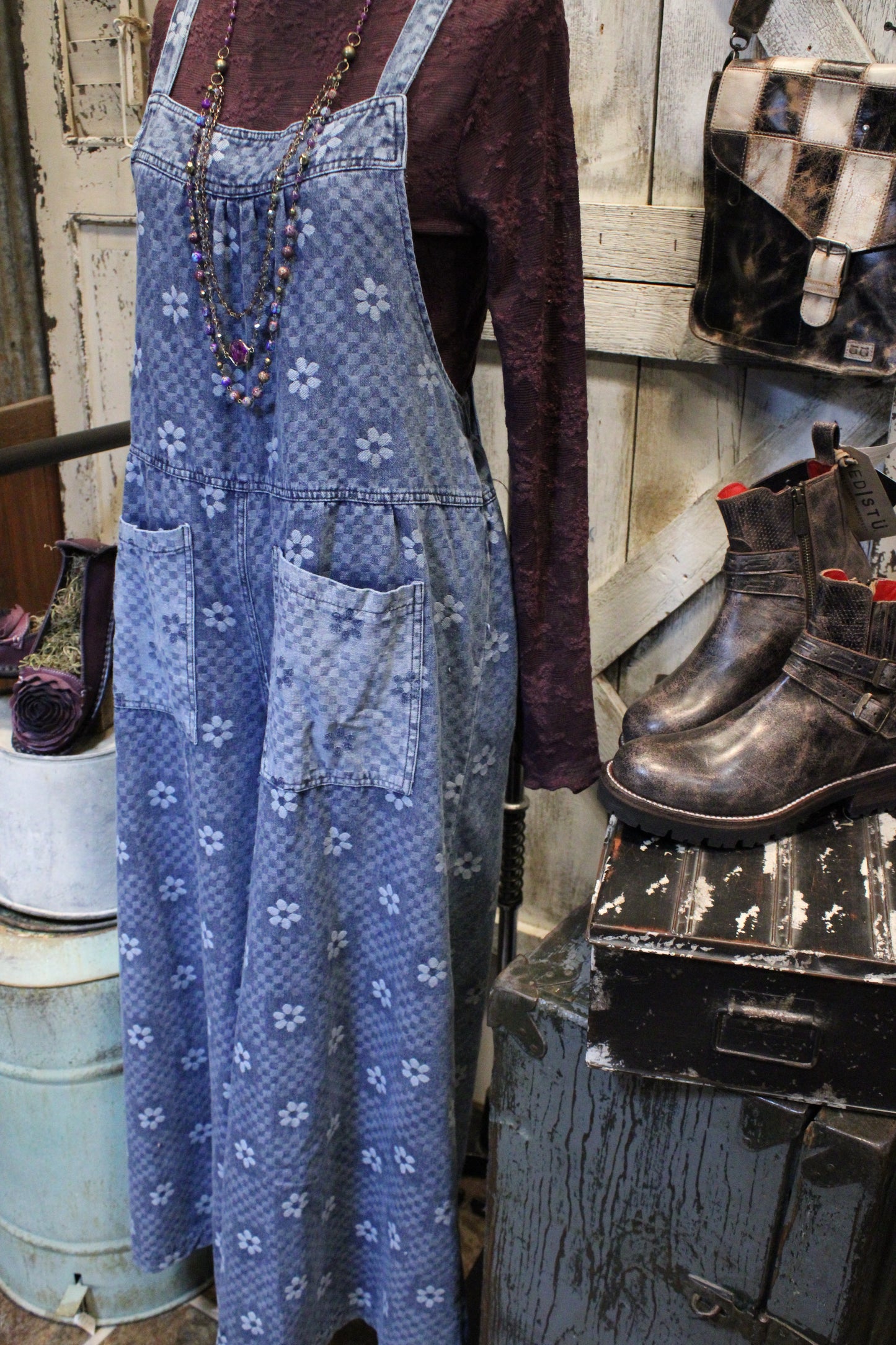 Daisy Denim Cotton Romper