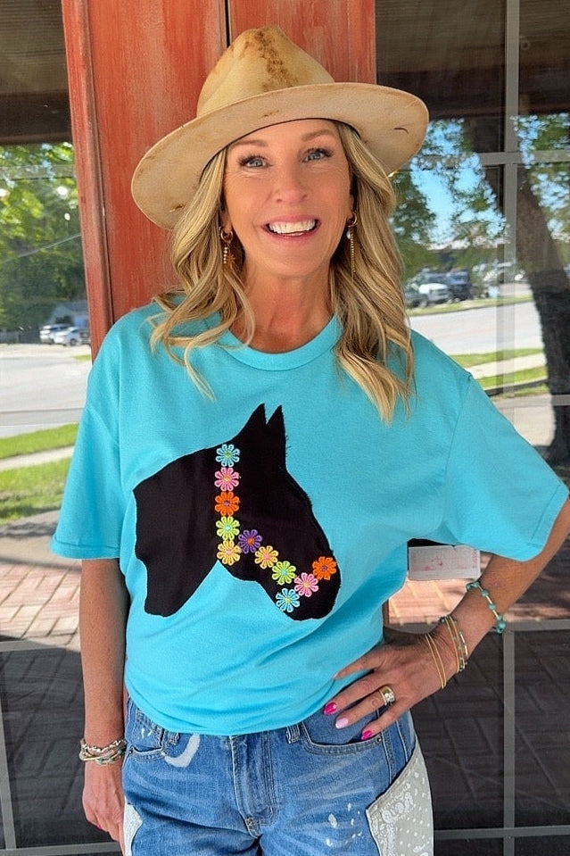 FGO Giddy-Up Garden Applique T-shirt