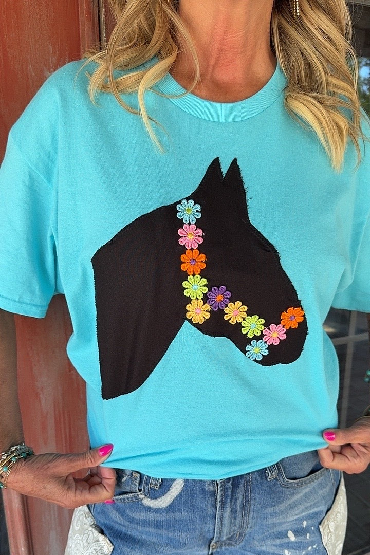 FGO Giddy-Up Garden Applique T-shirt
