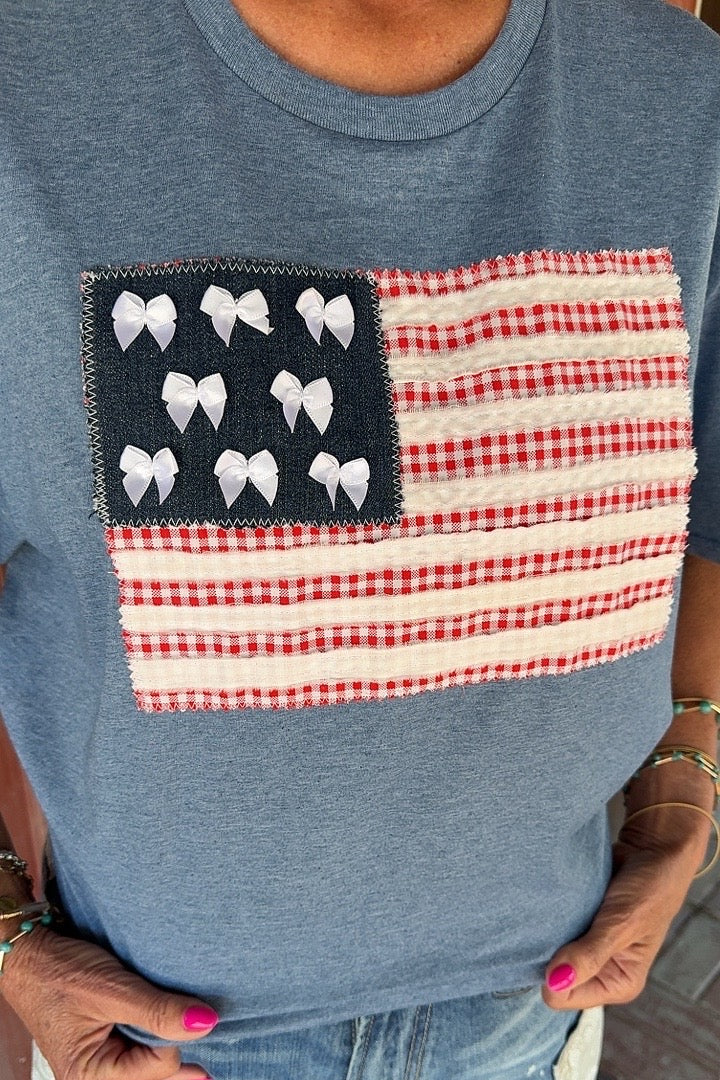 FGO Frilly Freedom Flag Applique Tee