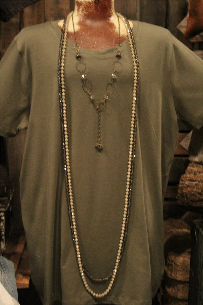 Light Olive Basic T Shirt