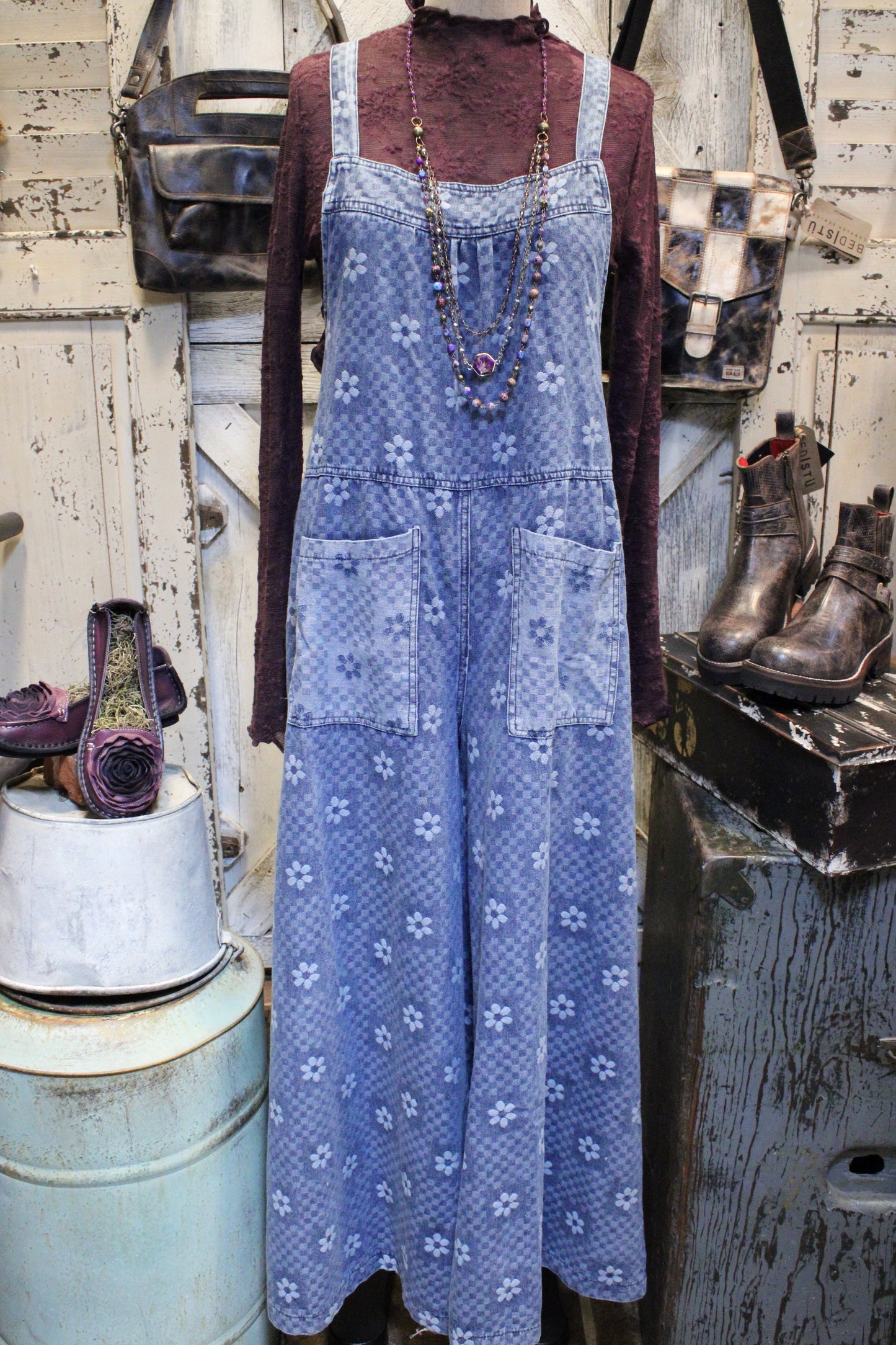 Daisy Denim Cotton Romper