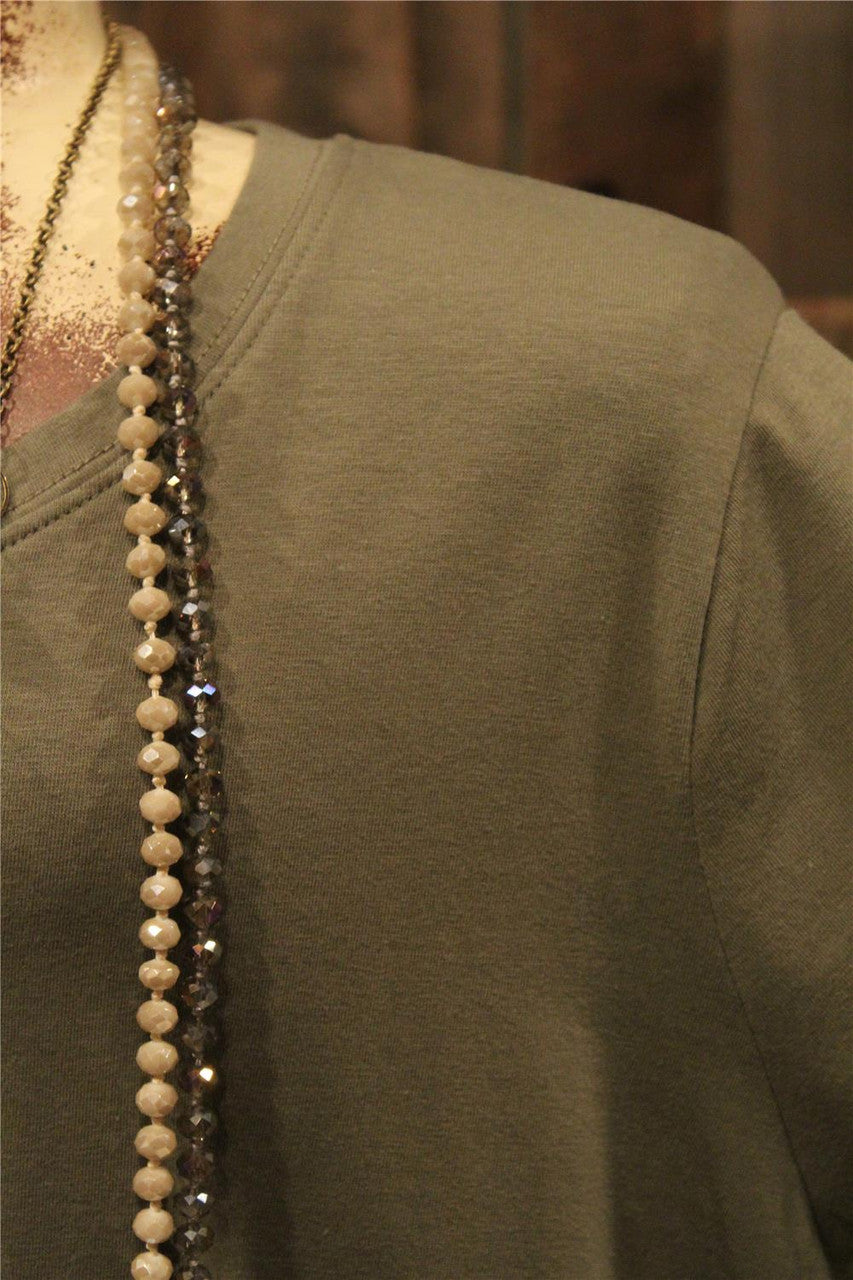 Light Olive Basic T Shirt